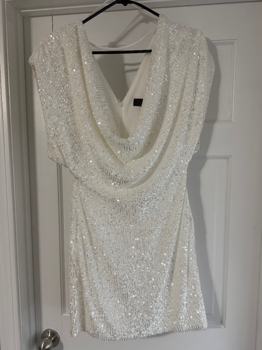 Zara white sequin dress